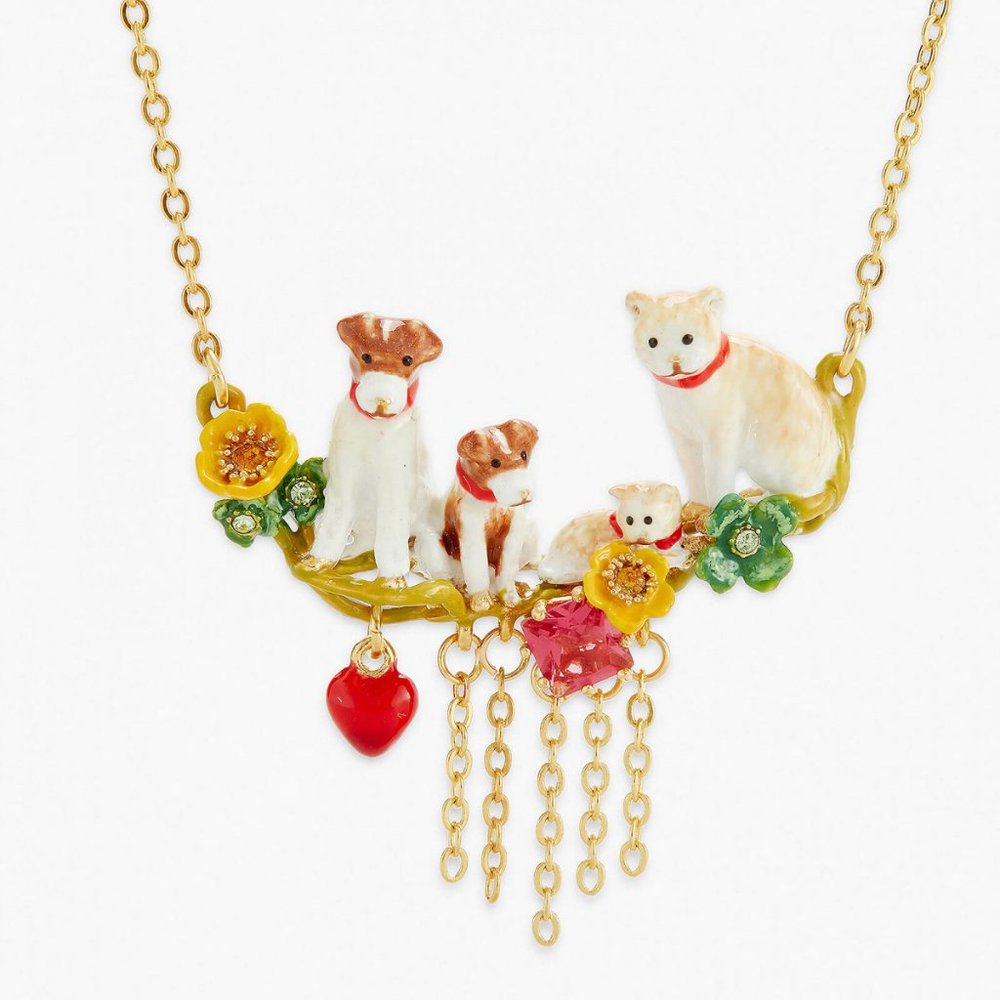 Les Nereides Cats And Dogs Statement Necklace